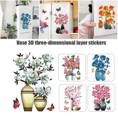 3D Waterproof Flower Vase Indoor Stickers - Image 6