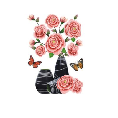 3D Waterproof Flower Vase Indoor Stickers - Image 5