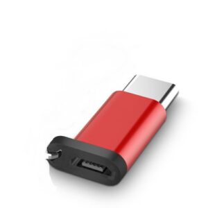 Micro USB To Type C OTG Adapter Red