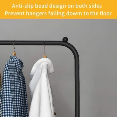 Double Rails Clothing Rack With Storage Base - Image 4