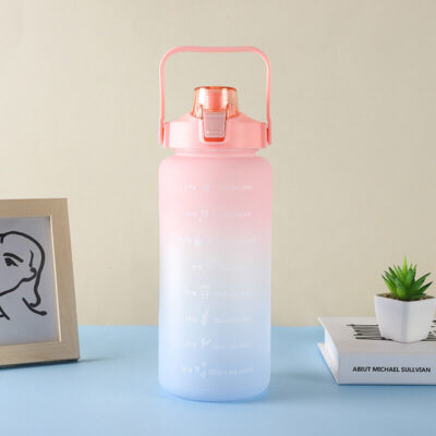 2pcs Large And Mini Water Bottle with Straw And Lid - Image 7