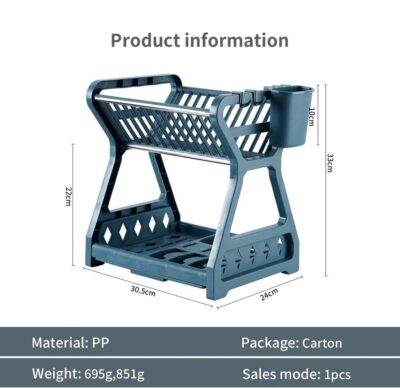 2 Layer Dish Rack - Image 10