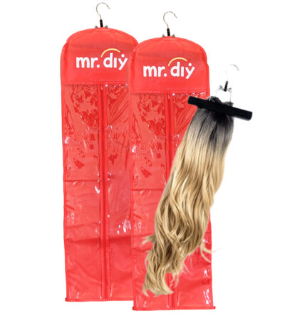 40"x12" Luxury Wig Storage Bag With Hanger Red - Image 8