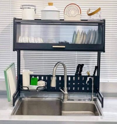 2 Tier Metal Kitchen Dish Rack - Image 14