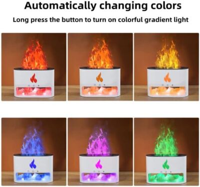 250ML Multi-color Fireplace Air Humidifier - Image 2