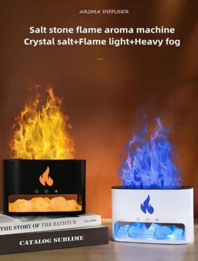 250ML Multi-color Fireplace Air Humidifier - Image 10