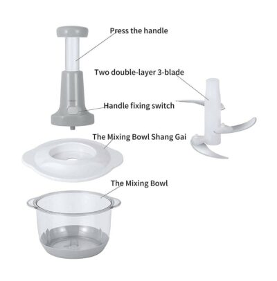 3 Blades Manual Meat And Vegetable Chopper - Image 4