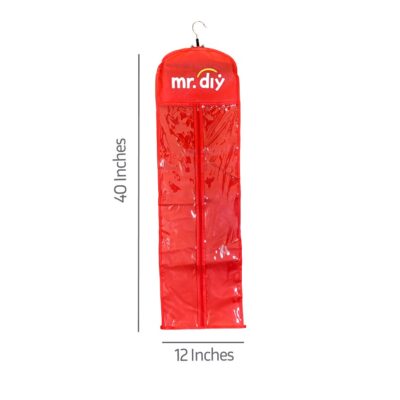 40"x12" Luxury Wig Storage Bag With Hanger Red - Image 3