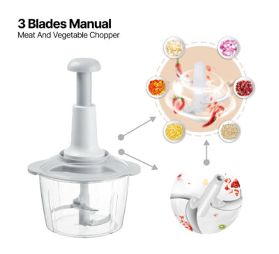 3 Blades Manual Meat And Vegetable Chopper