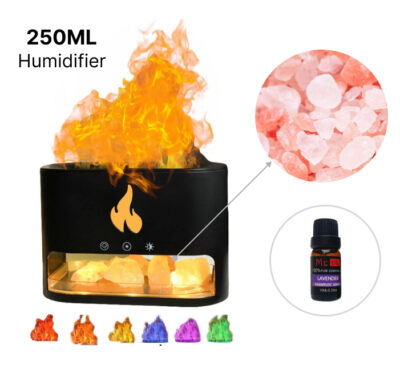 250ML Multi-color Fireplace Air Humidifier