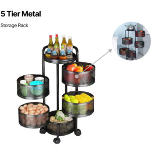 5 Tier Metal Storage Rack Round