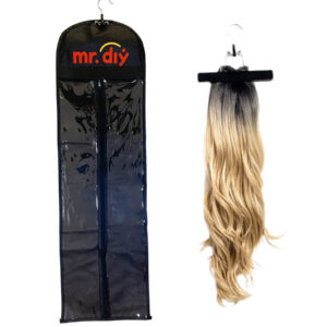 40″x12″ Luxury Wig Storage Bag With Hanger Black