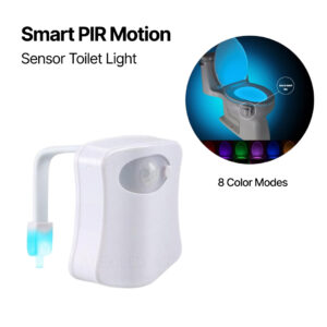 Smart 8 Colors PIR Motion Sensor Light for Toilet Seat