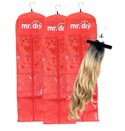 40"x12" Luxury Wig Storage Bag With Hanger Red - Image 14