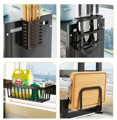 2 Tier Metal Kitchen Dish Rack - Image 3