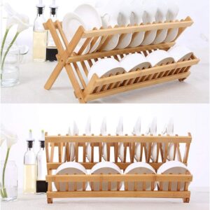 2 Tier Wooden Sink Dish Rack