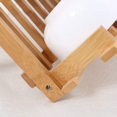 2 Tier Wooden Sink Dish Rack - Image 6