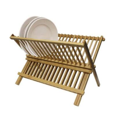 2 Tier Wooden Sink Dish Rack - Image 7