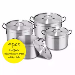 4pcs Hoffner Aluminum Stock Pot Set