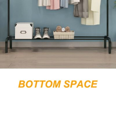 Single Rails Clothing Rack With Storage Base - Image 13