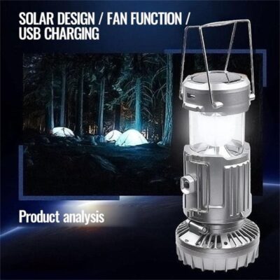 Solar Rechargeable Camping Light And Fan - Image 8