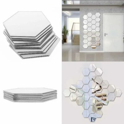 12pcs Hexagon Medium Mirror Wall Decor - Image 6