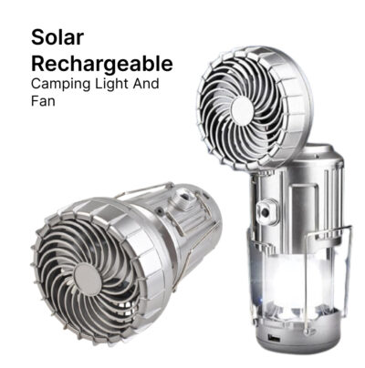 Solar Rechargeable Camping Light And Fan - Image 9