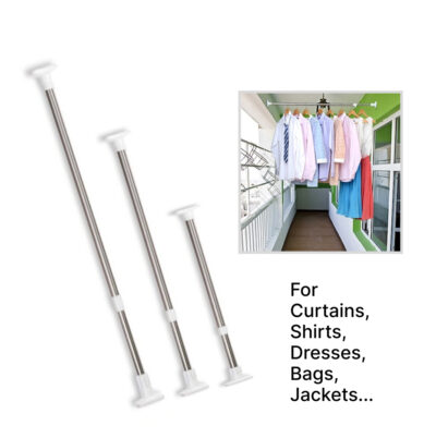 Adjustable Stainless Steel Rod For Clothes And Curtains