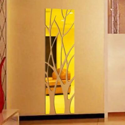 3D Large Mirror Wall Sticker Tree Acrylic Decal 135x37cm - Image 5