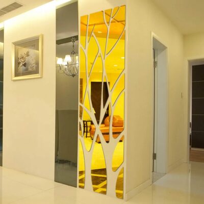 3D Large Mirror Wall Sticker Tree Acrylic Decal 135x37cm - Image 3