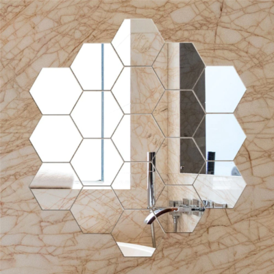 12pcs Hexagon Medium Mirror Wall Decor - Image 8