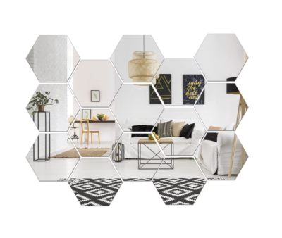 12pcs Hexagon Medium Mirror Wall Decor - Image 13