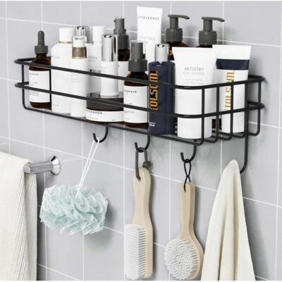 Bathroom Kitchen Storage Rack With Hooks - Image 6