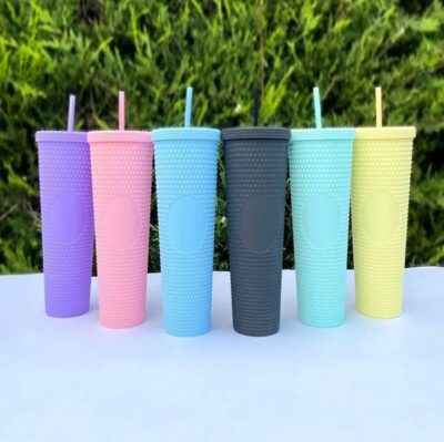 700ml Plastic Tumbler With Lid And Straw - Image 4