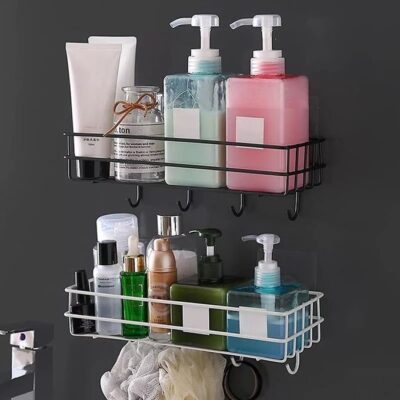 Bathroom Kitchen Storage Rack With Hooks - Image 10