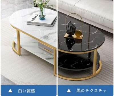 2 Tier Luxury Marble Coffee Centre Table - Image 9