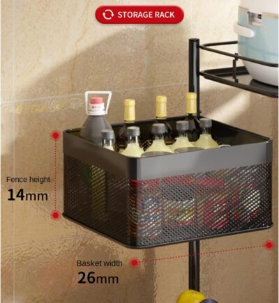 5 Tier Metal Storage Rack Square - Image 3