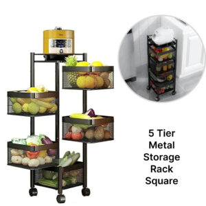 5 Tier Metal Storage Rack Square