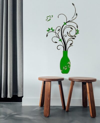 Extra Large 3D Removable flower vase Wall Sticker - Image 5