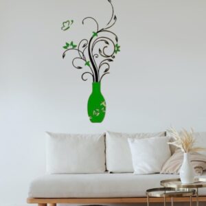 Extra Large 3D Removable flower vase Wall Sticker