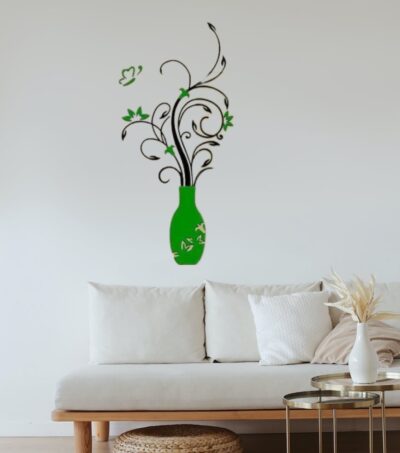 Extra Large 3D Removable flower vase Wall Sticker - Image 2