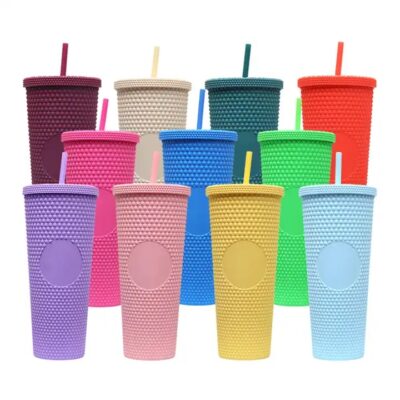 700ml Plastic Tumbler With Lid And Straw - Image 13