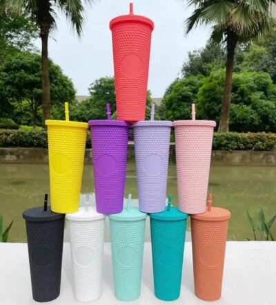 700ml Plastic Tumbler With Lid And Straw - Image 2