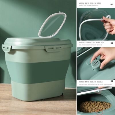 Collapsible Food Storage Container With Scooper - Image 9