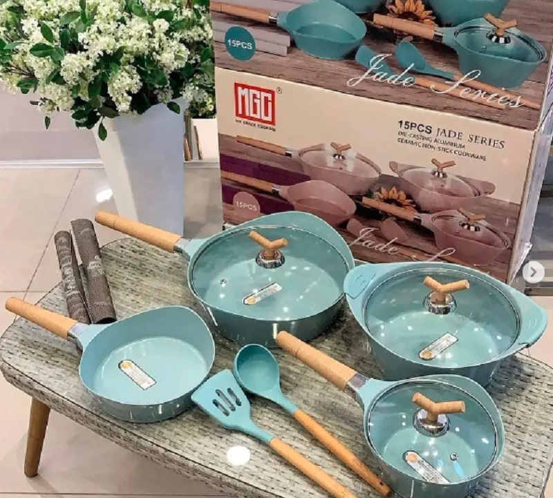 MGC 9pcs Ceramic Non-Stick Coating Sauce Pots And Pan - Image 6