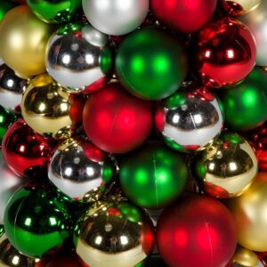 24pcs Multi-color Christmas Tree Glitter Ornament Ball Decor