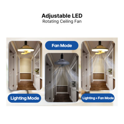 Adjustable LED Rotating Ceiling Fan - Image 3