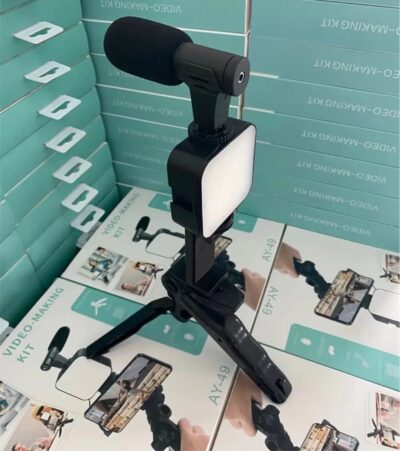 LED Vlogging Tripod Stand With Microphone - Image 16