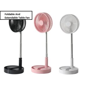 Portable Foldable And Adjustable Rechargeable Table Fan