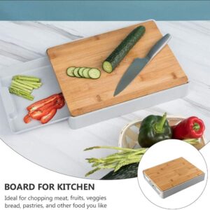 Cutting Bamboo Board With Hidden Tray